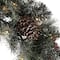 Glitzhome® 24" LED Glittered Pinecone Christmas Wreath